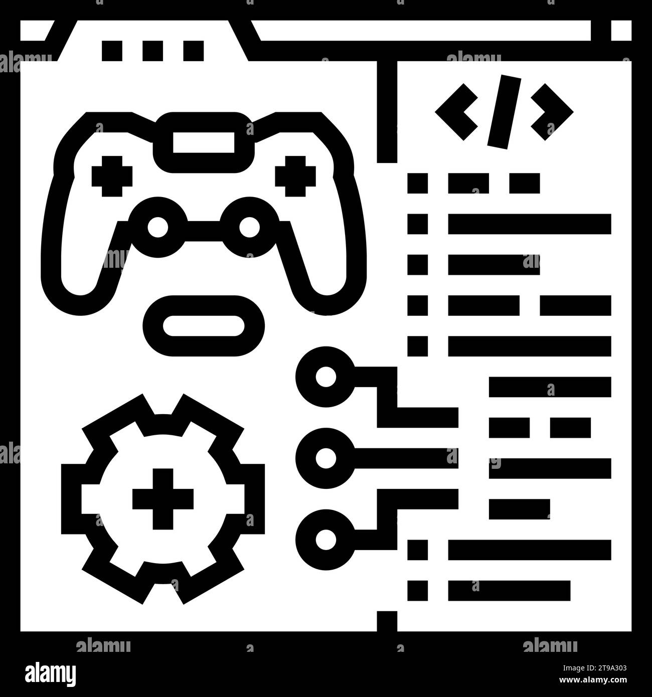 programming game development line icon vector illustration Stock Vector ...