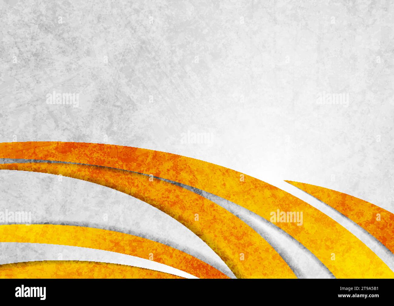 Orange and grey grunge waves abstract material background. Corporate ...