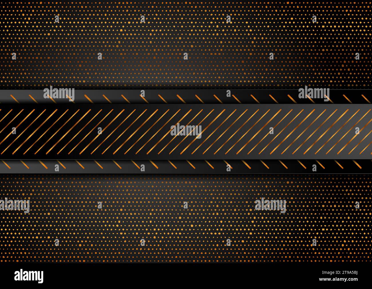 Black and luxury golden abstract background with lines and dots. Vector ...