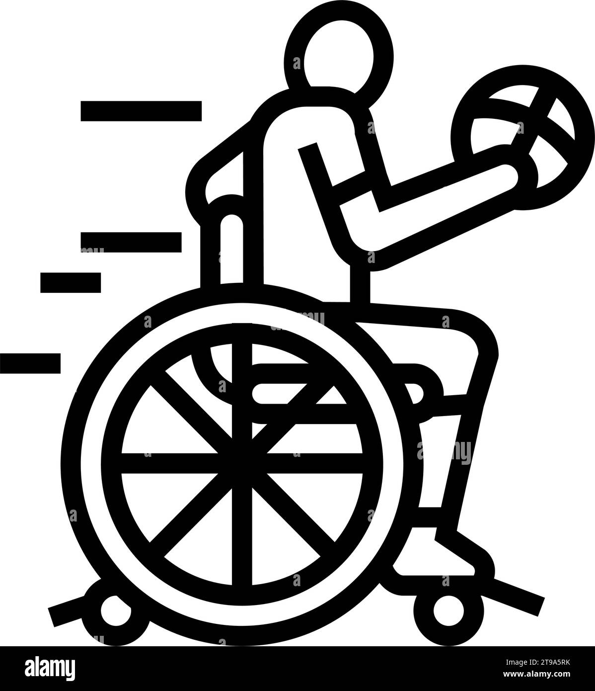 adaptive sports occupational therapist line icon vector illustration Stock Vector Image & Art