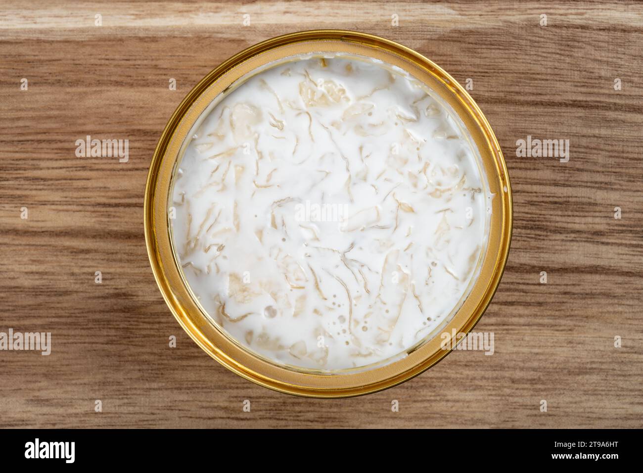 top view coconut milk white fungus birds nest soup Stock Photo Alamy