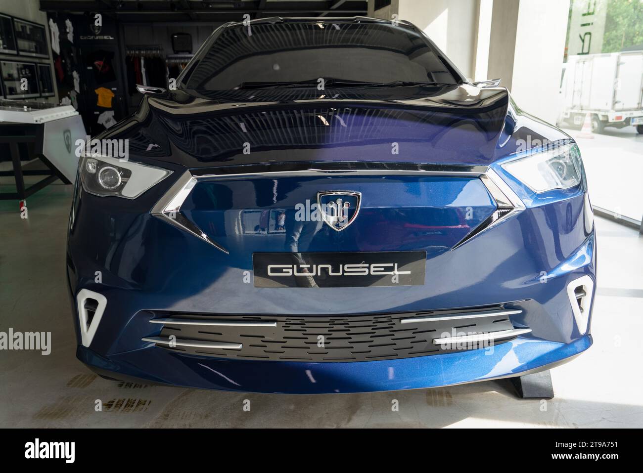 Lefkose, North Cyprus October 24, 2023 Gunsel electric vehicles which