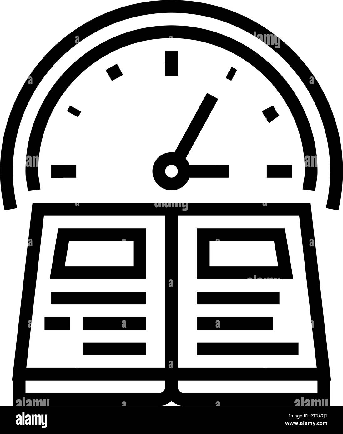 reading time primary school line icon vector illustration Stock Vector ...