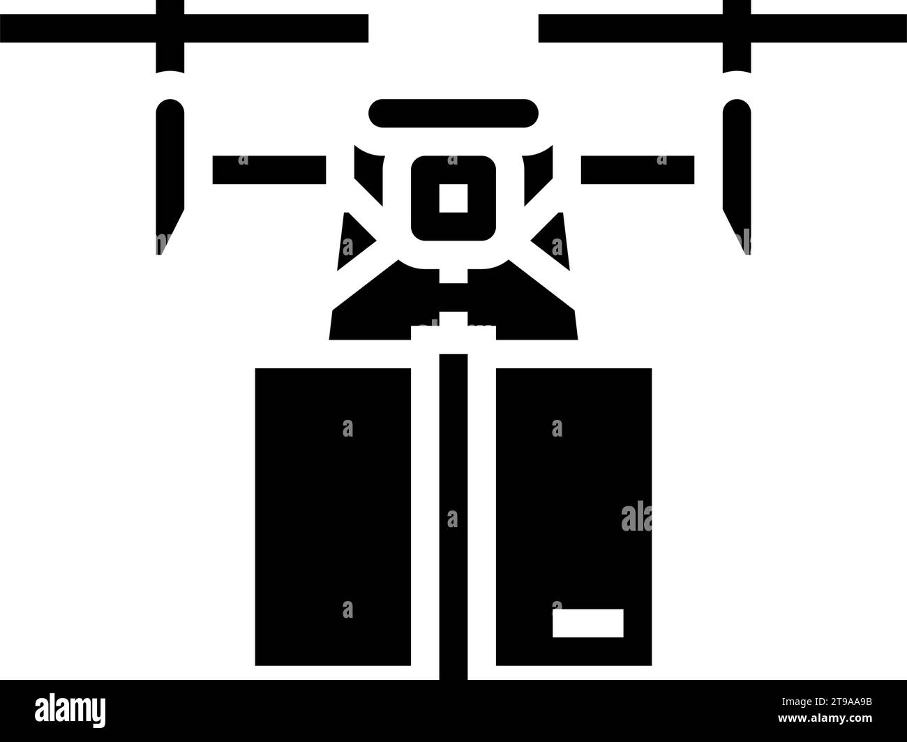 delivery drone glyph icon vector illustration Stock Vector Image & Art ...