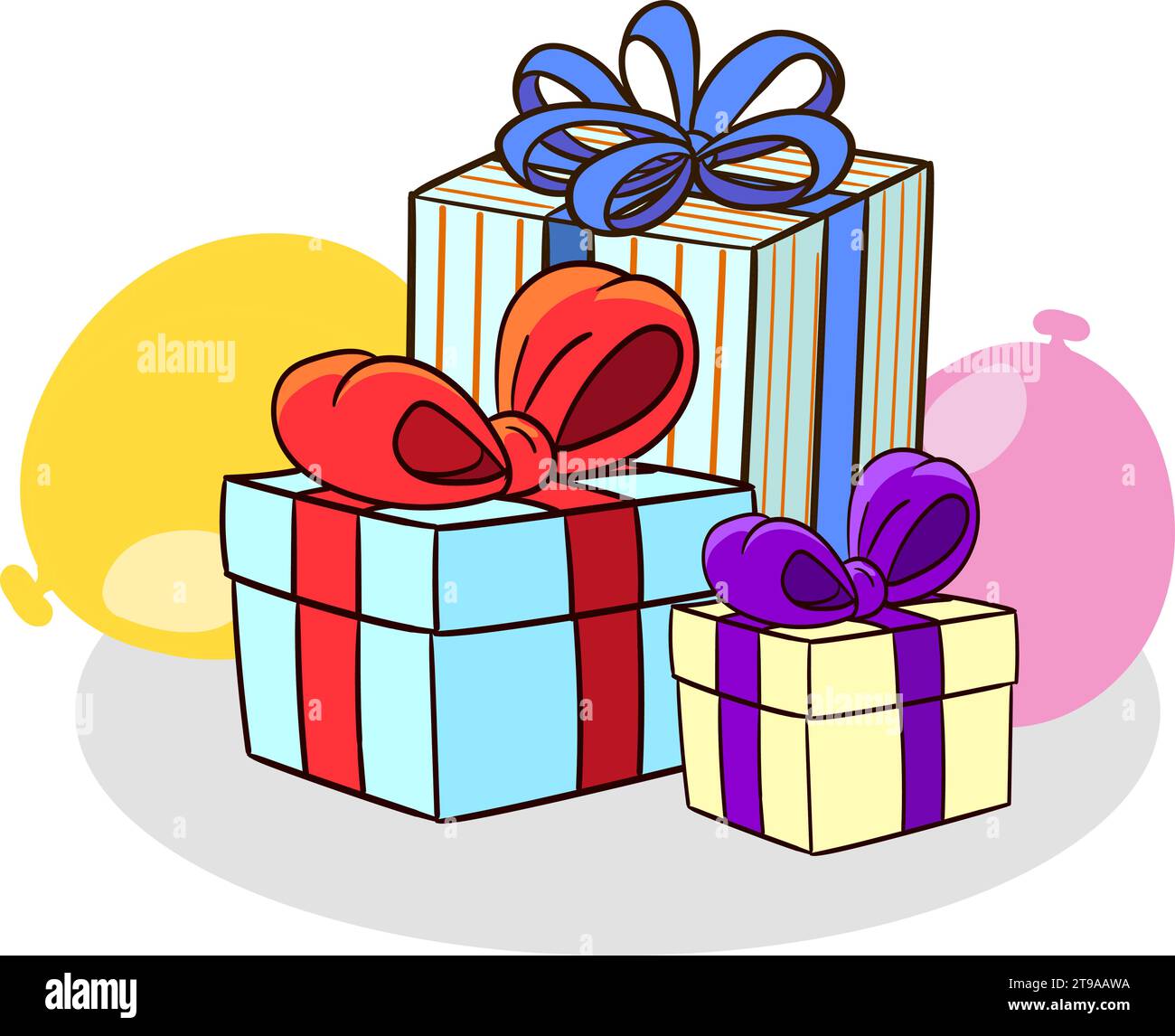 Vector illustration of various holiday gift boxes Stock Vector Image ...