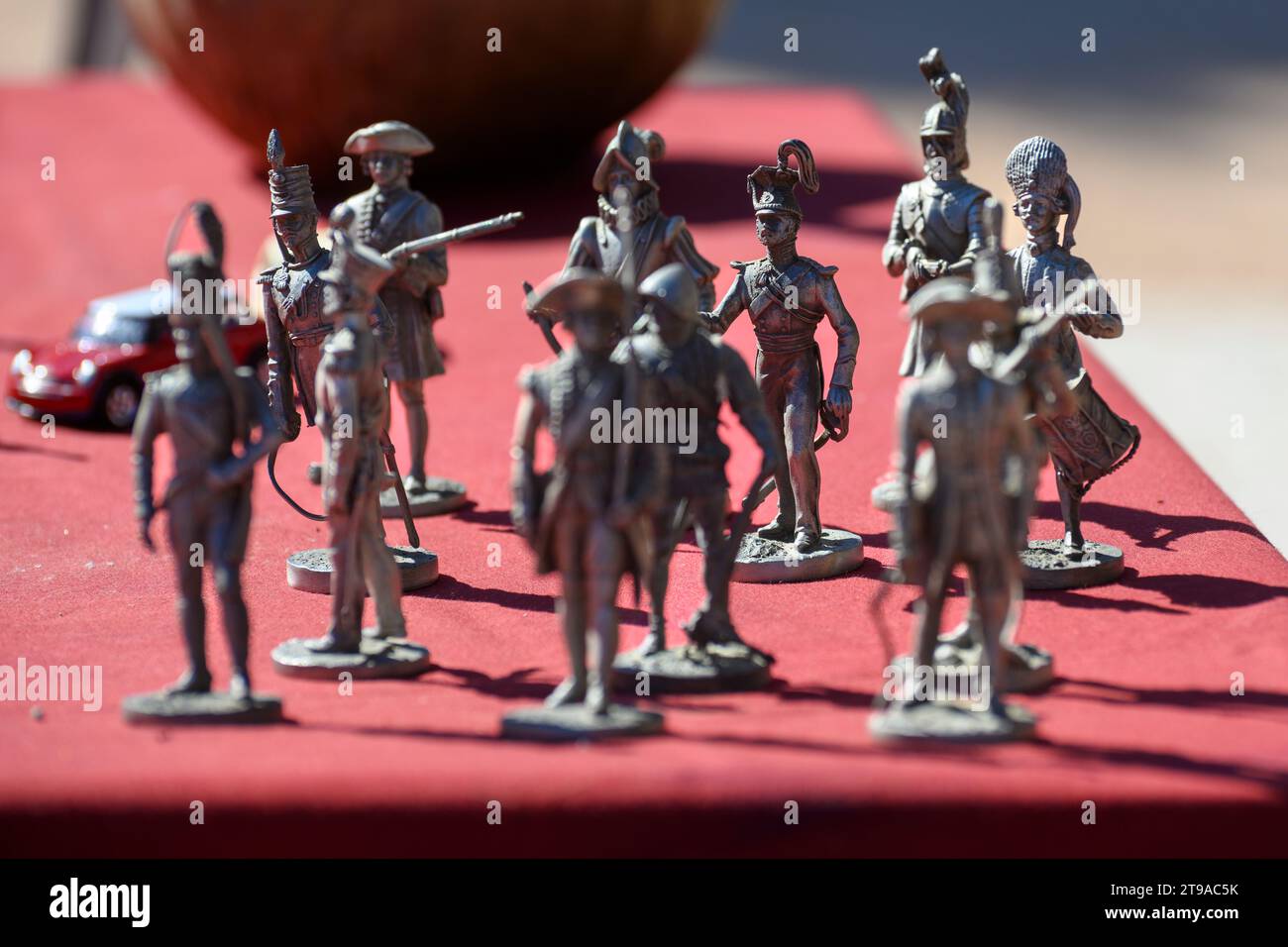 Tin soldiers are miniature figures of toy soldiers that are very popular in the world of collecting. They can be bought finished or in a raw state to Stock Photo