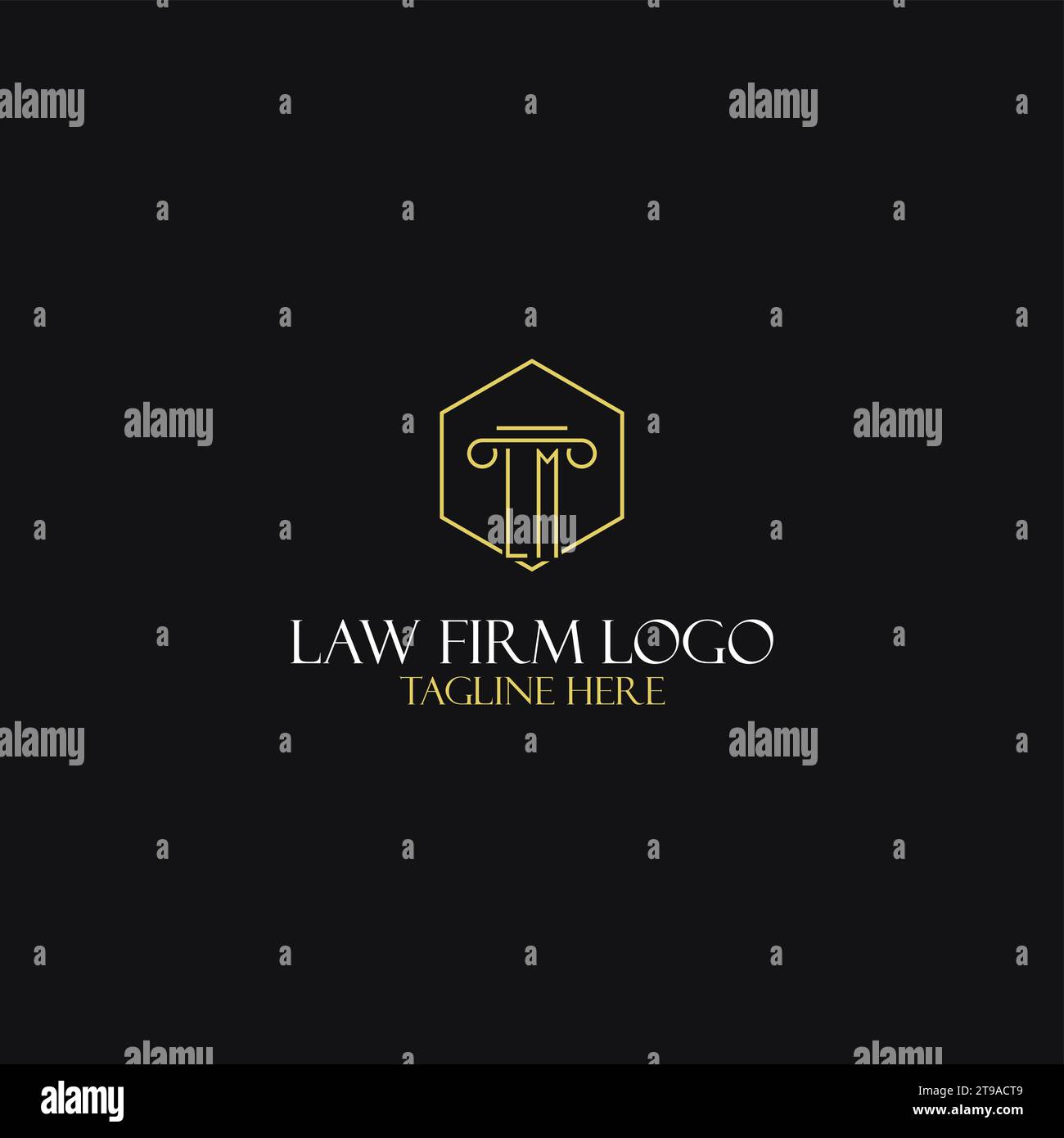 LM monogram initials design for legal, lawyer, attorney and law firm ...