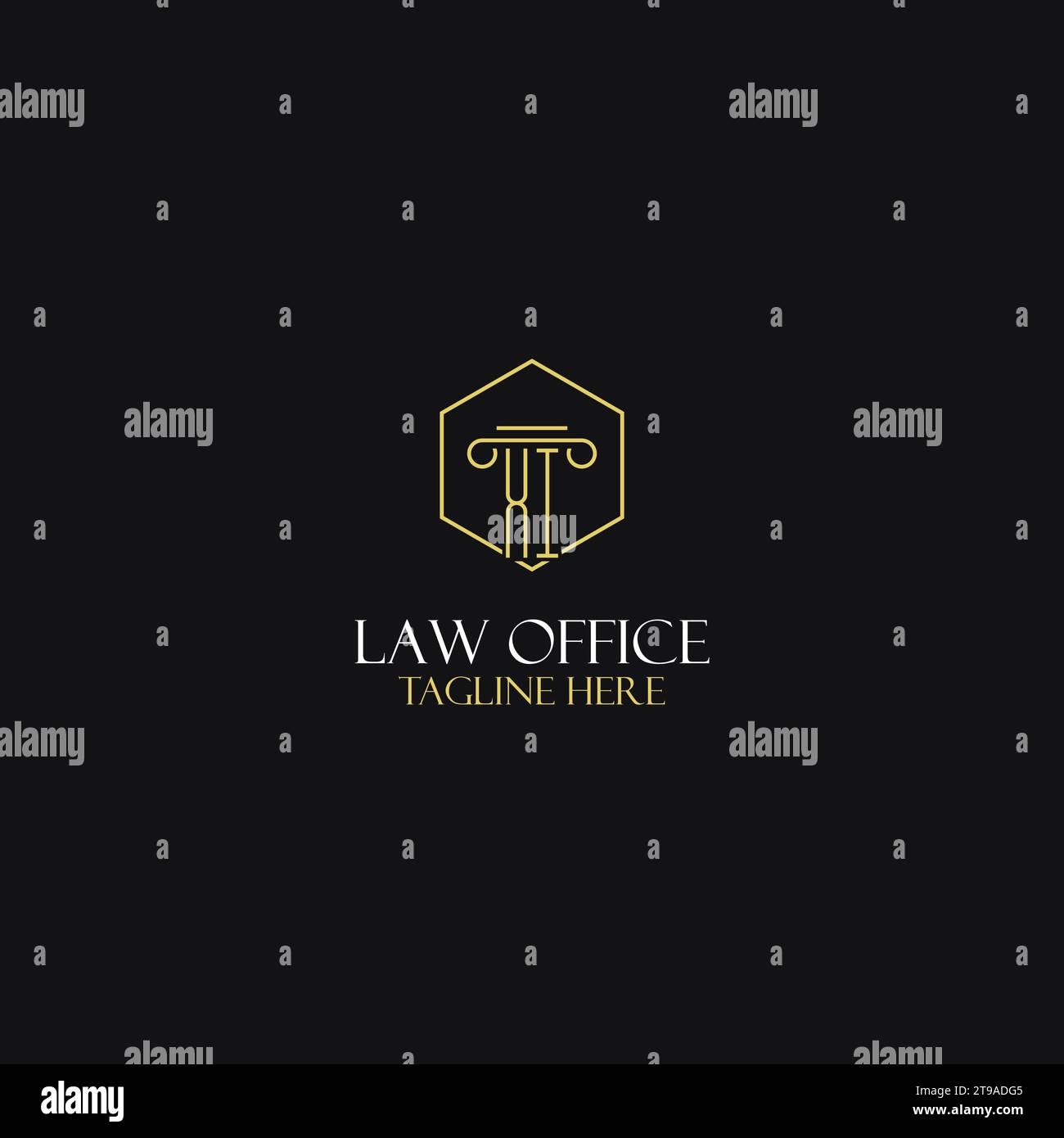 XI monogram initials design for legal, lawyer, attorney and law firm ...