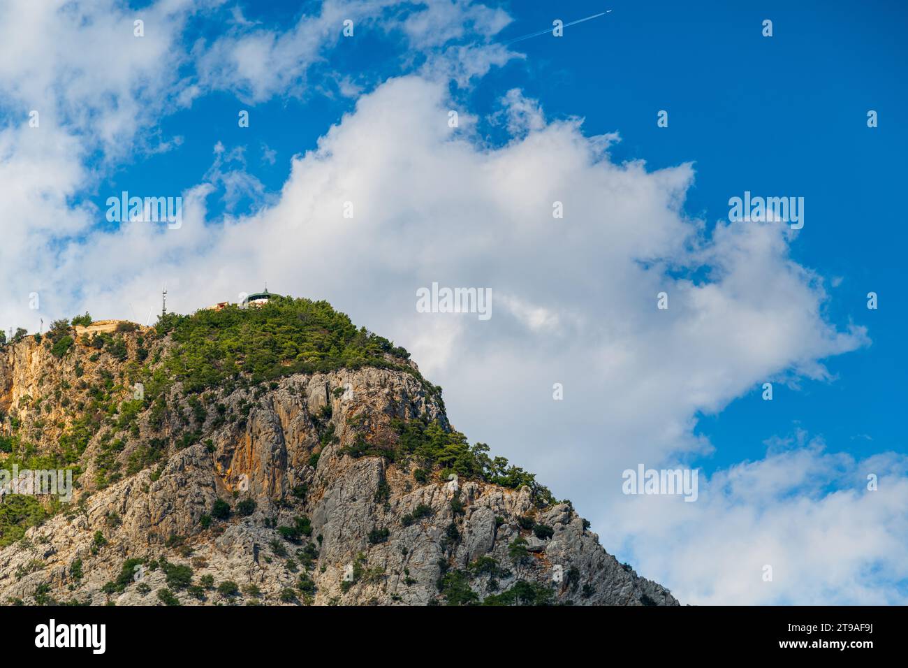 Tunektepe mountain peak in Konyaalti district of Antalya Stock Photo