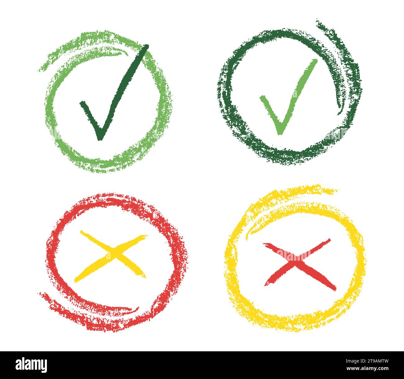 Hand drawing chalk frames Stock Vector Images Alamy