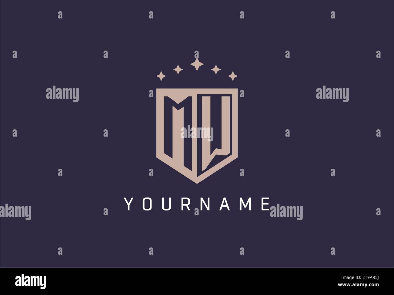 MW initial shield logo icon geometric style design inspiration Stock ...