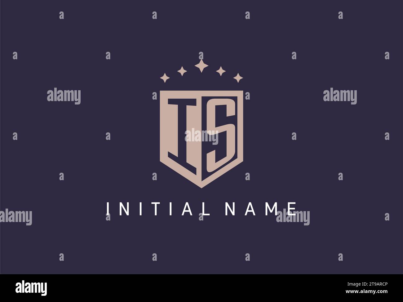 Initial shield logo Stock Vector Images - Alamy