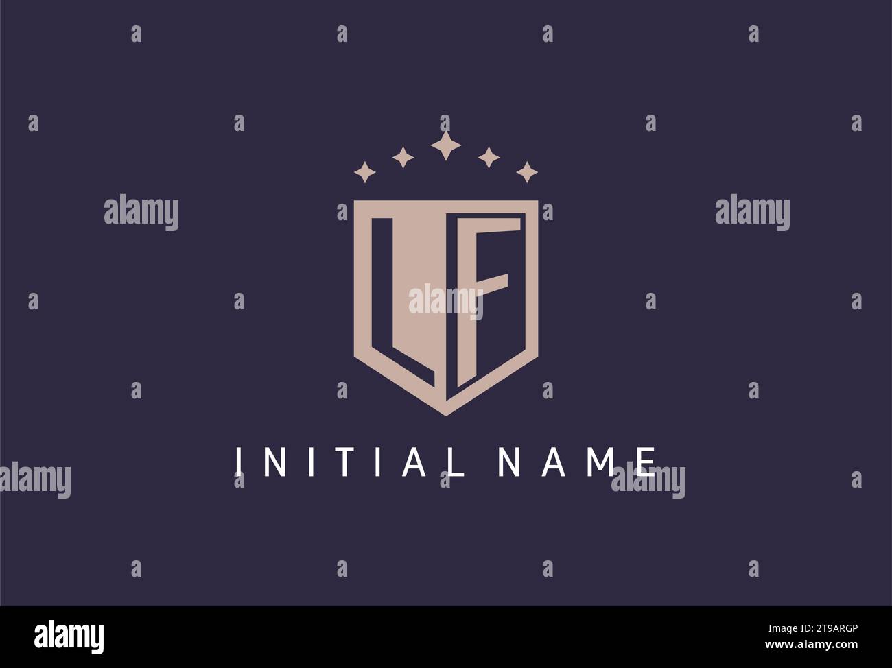 LF initial shield logo icon geometric style design inspiration Stock ...