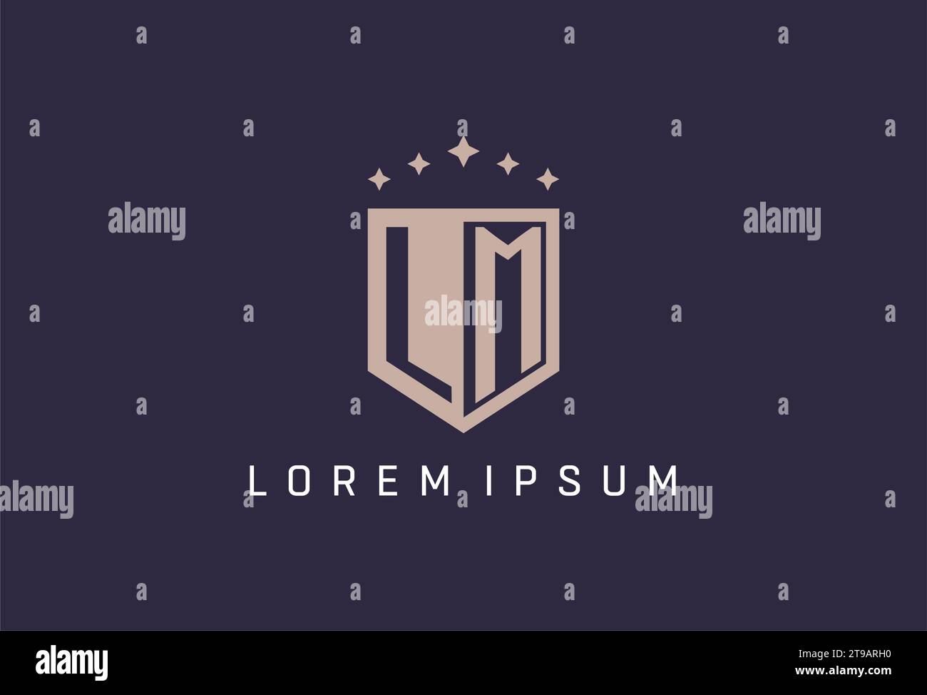 LM initial shield logo icon geometric style design inspiration Stock ...