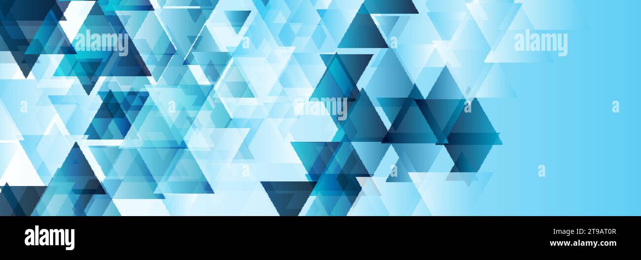 Blue glossy triangles abstract technology background. Geometric vector ...