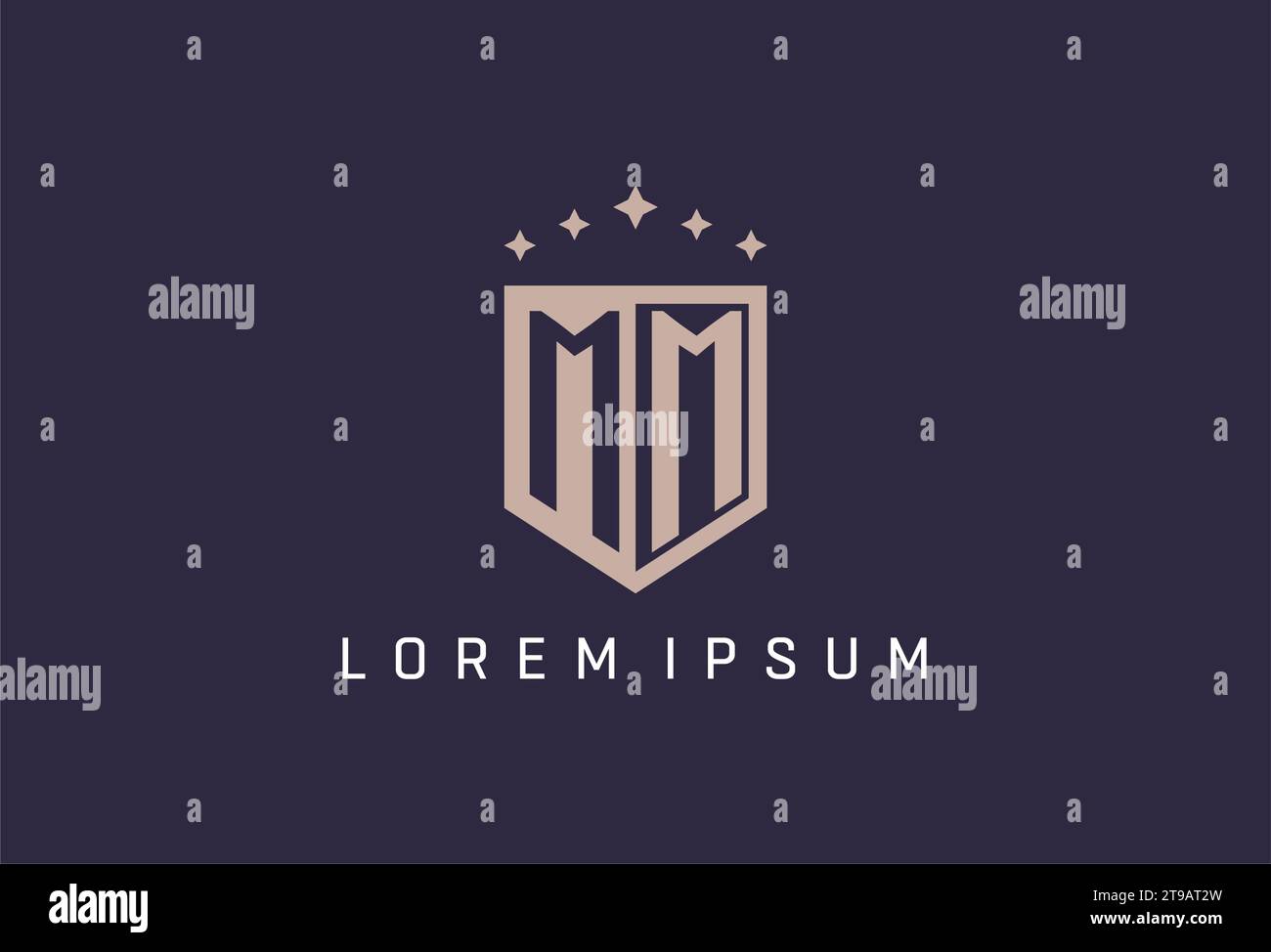 MM initial shield logo icon geometric style design inspiration Stock ...