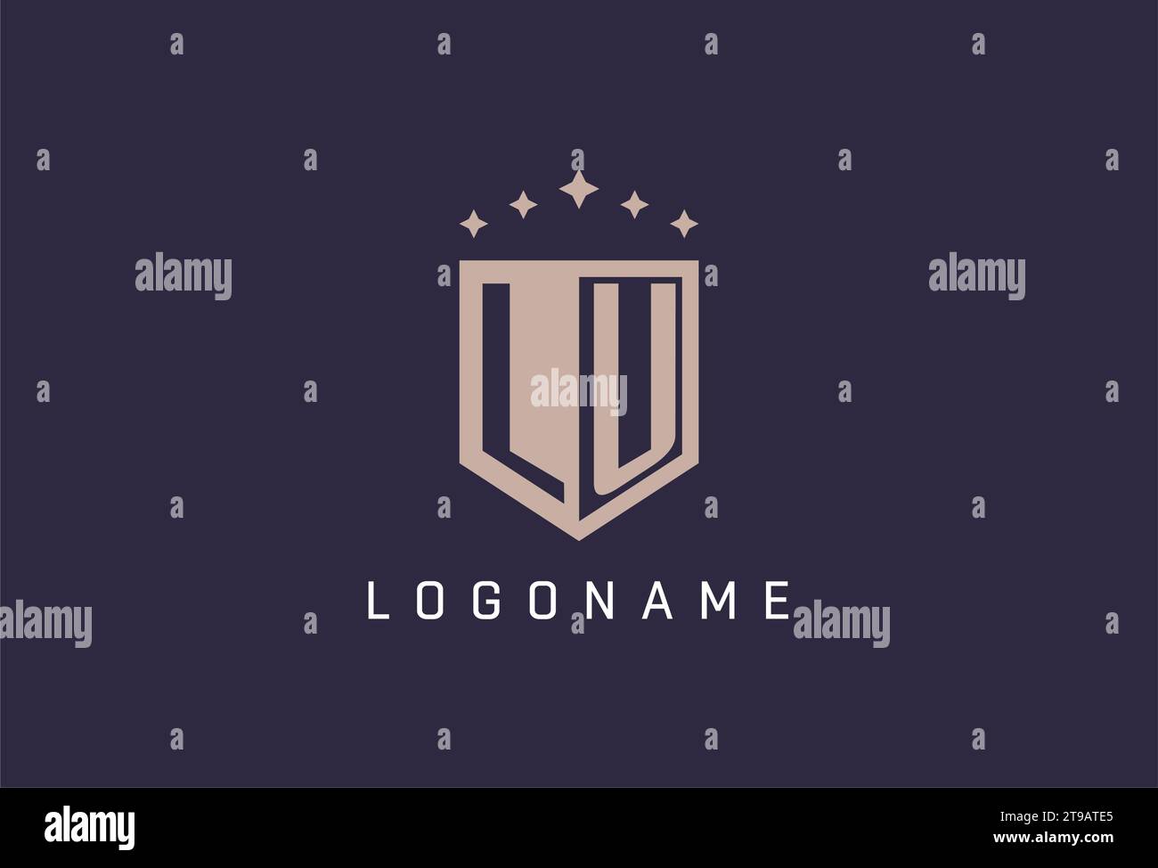 LU initial shield logo icon geometric style design inspiration Stock ...
