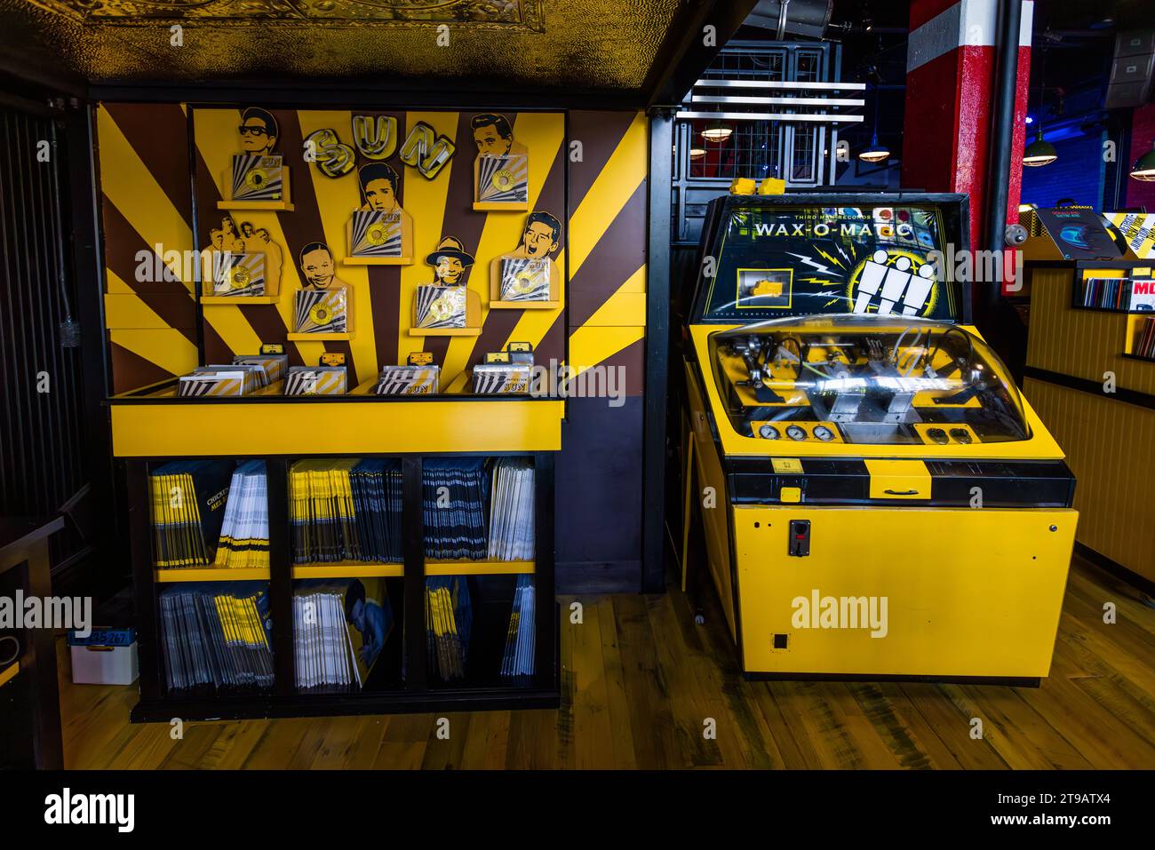 Sales rooms of the record label Third Man Records in Detroit, United