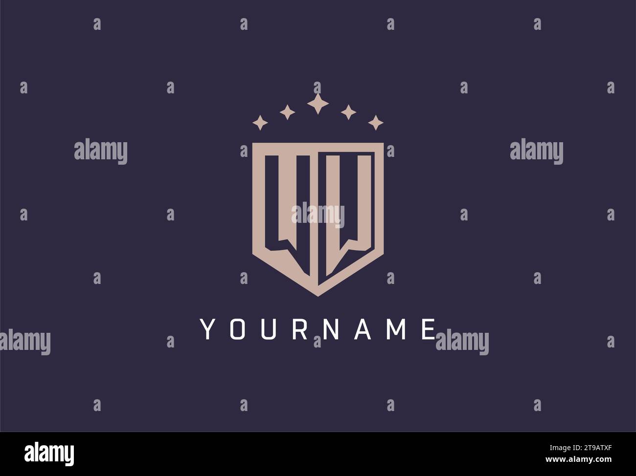 WW initial shield logo icon geometric style design inspiration Stock ...