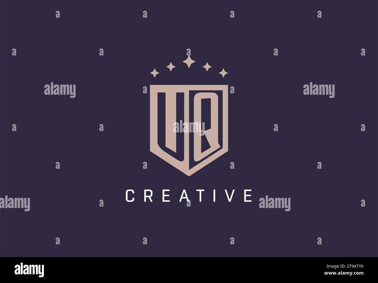 UQ initial shield logo icon geometric style design inspiration Stock ...