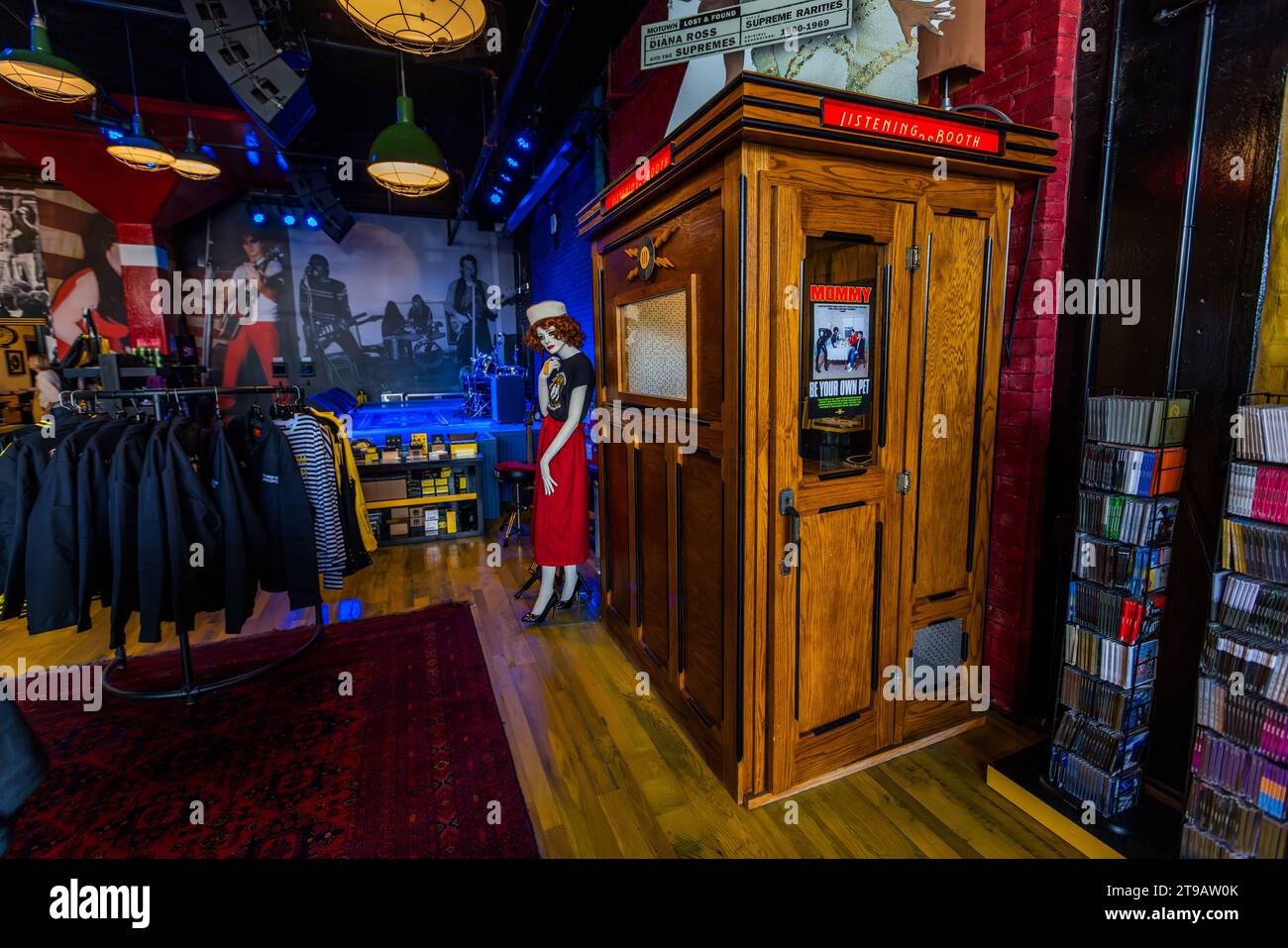 Sales rooms of the record label Third Man Records in Detroit, United