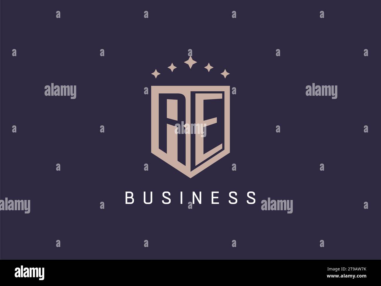 RE initial shield logo icon geometric style design inspiration Stock ...