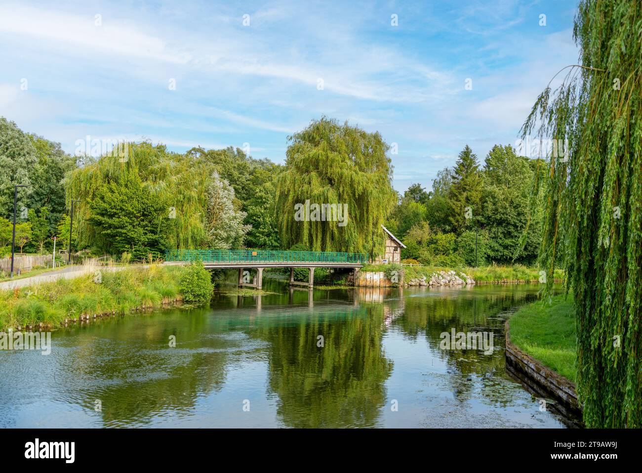scenery around the Hortillonages in Amiens, a city and commune in