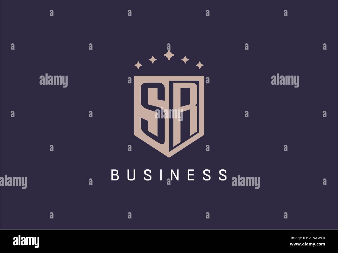 SR initial shield logo icon geometric style design inspiration Stock ...