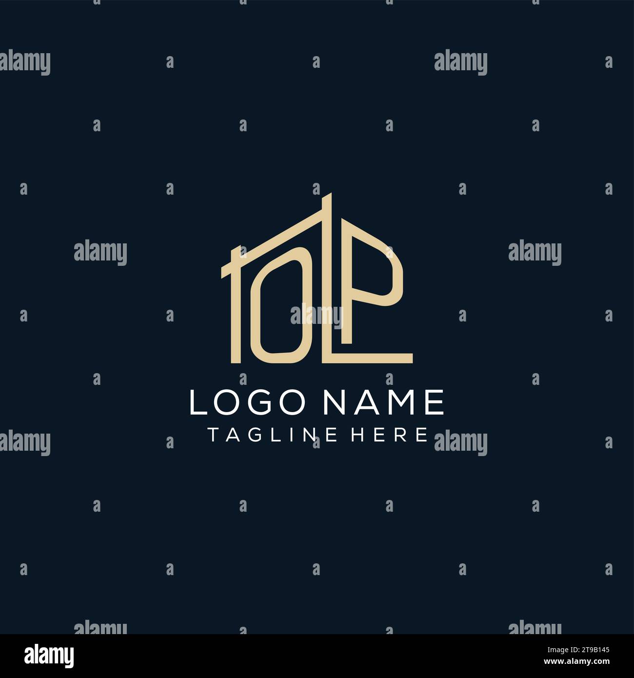 Op Design Initial OP logo, clean and modern architectural and construction logo ...