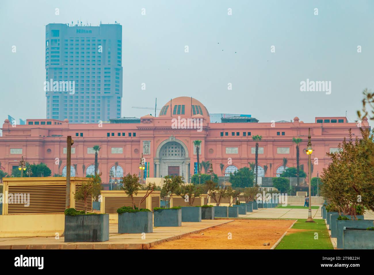 The famous Egyptian Museum in the center of Cairo. Cairo, Egypt – October 25, 2023 Stock Photo