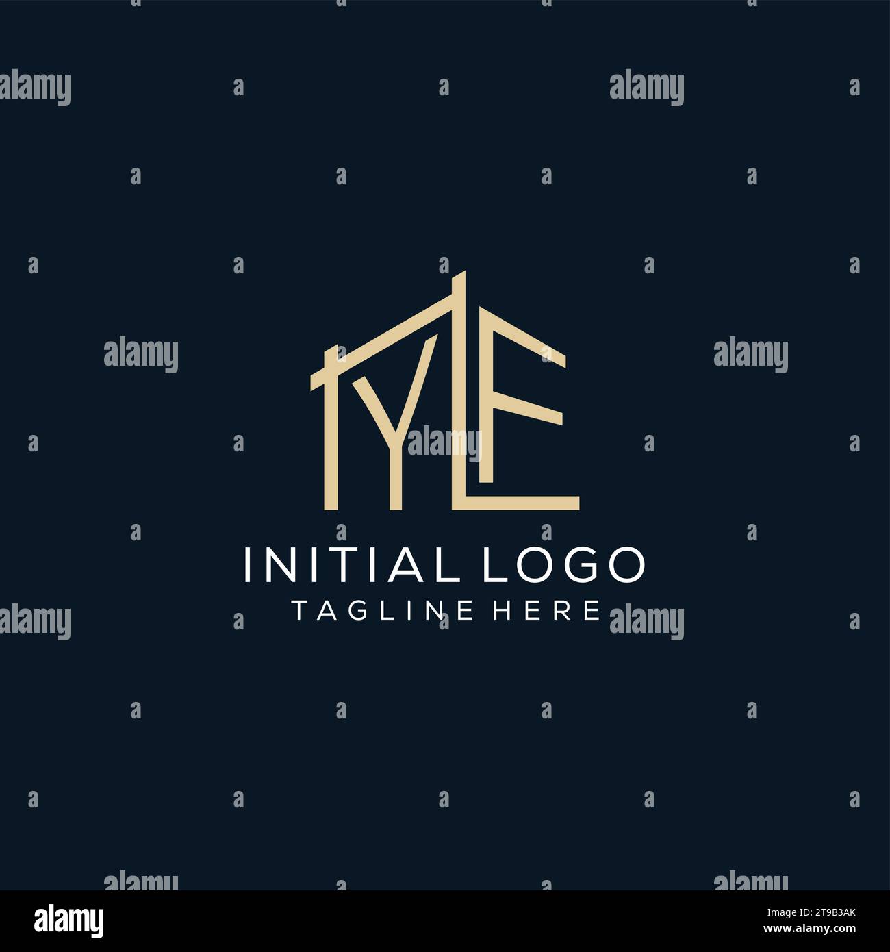 Initial YF logo, clean and modern architectural and construction logo