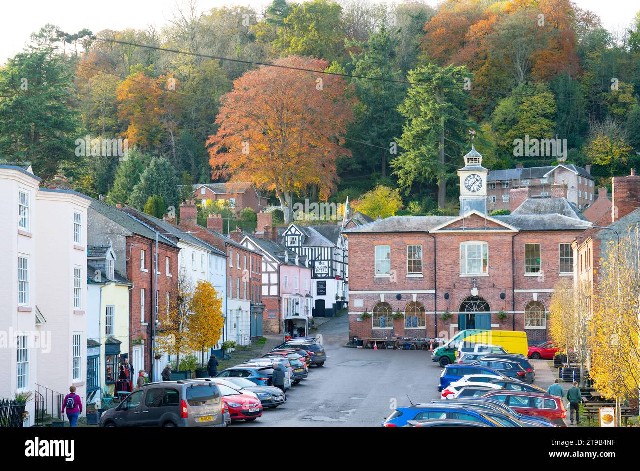 Broad Street, Montgomery, Powys, Wales. Pictured in November 2023 Stock