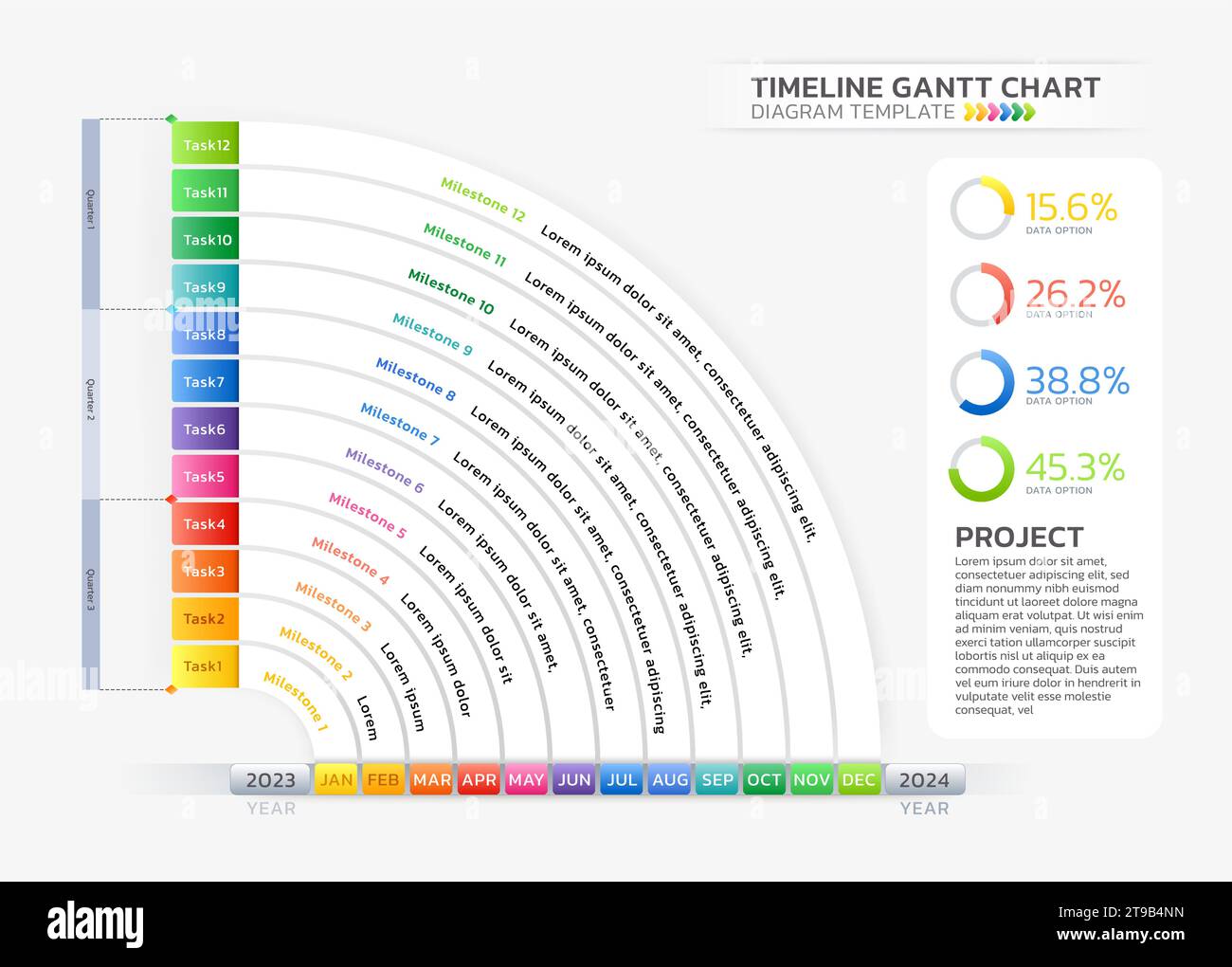 Timeline Gantt Chart Infographic Template Background Stock Vector Image And Art Alamy 7382