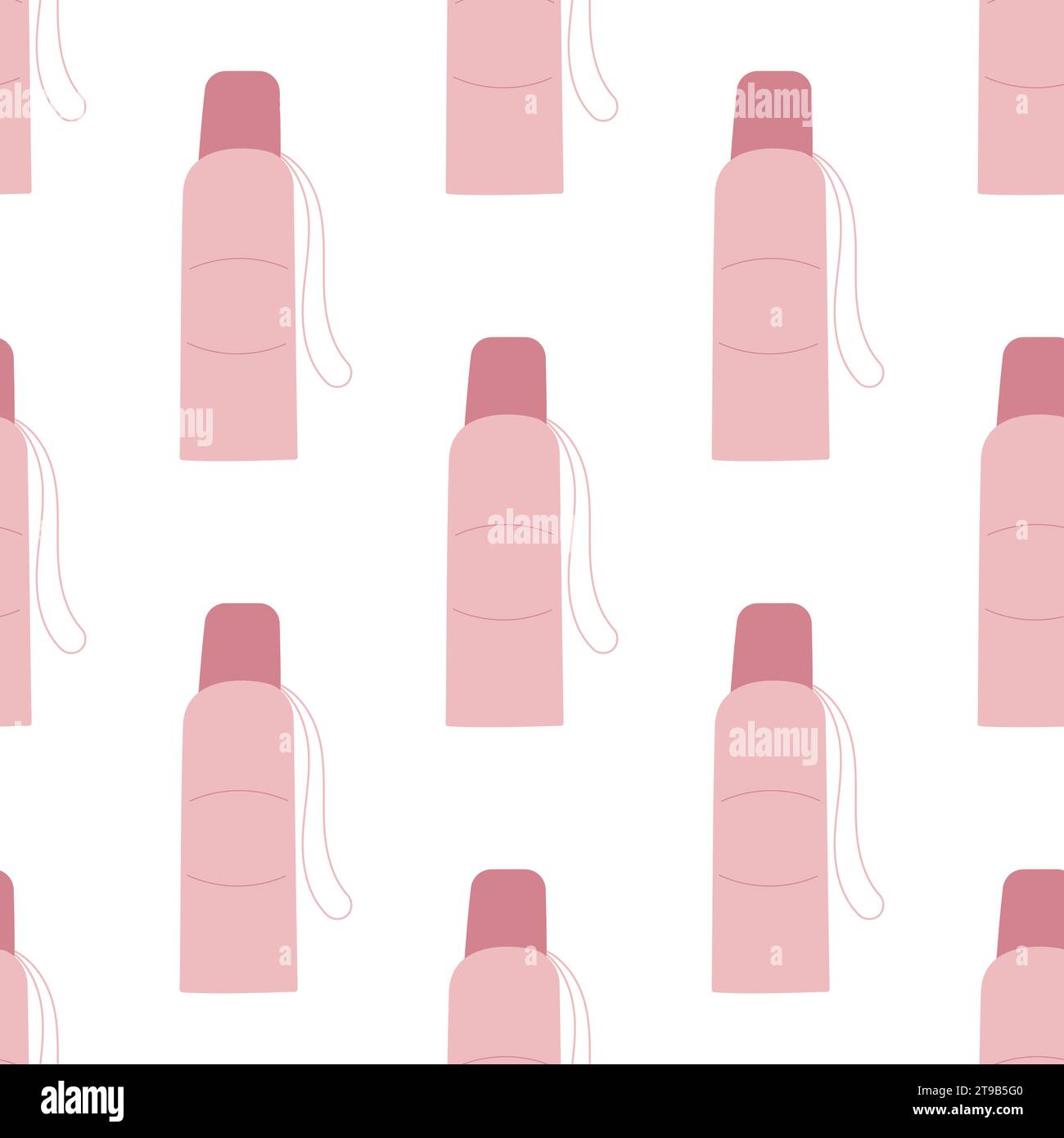 thermos glass no plastic reusable eco zero waste bio pattern vector