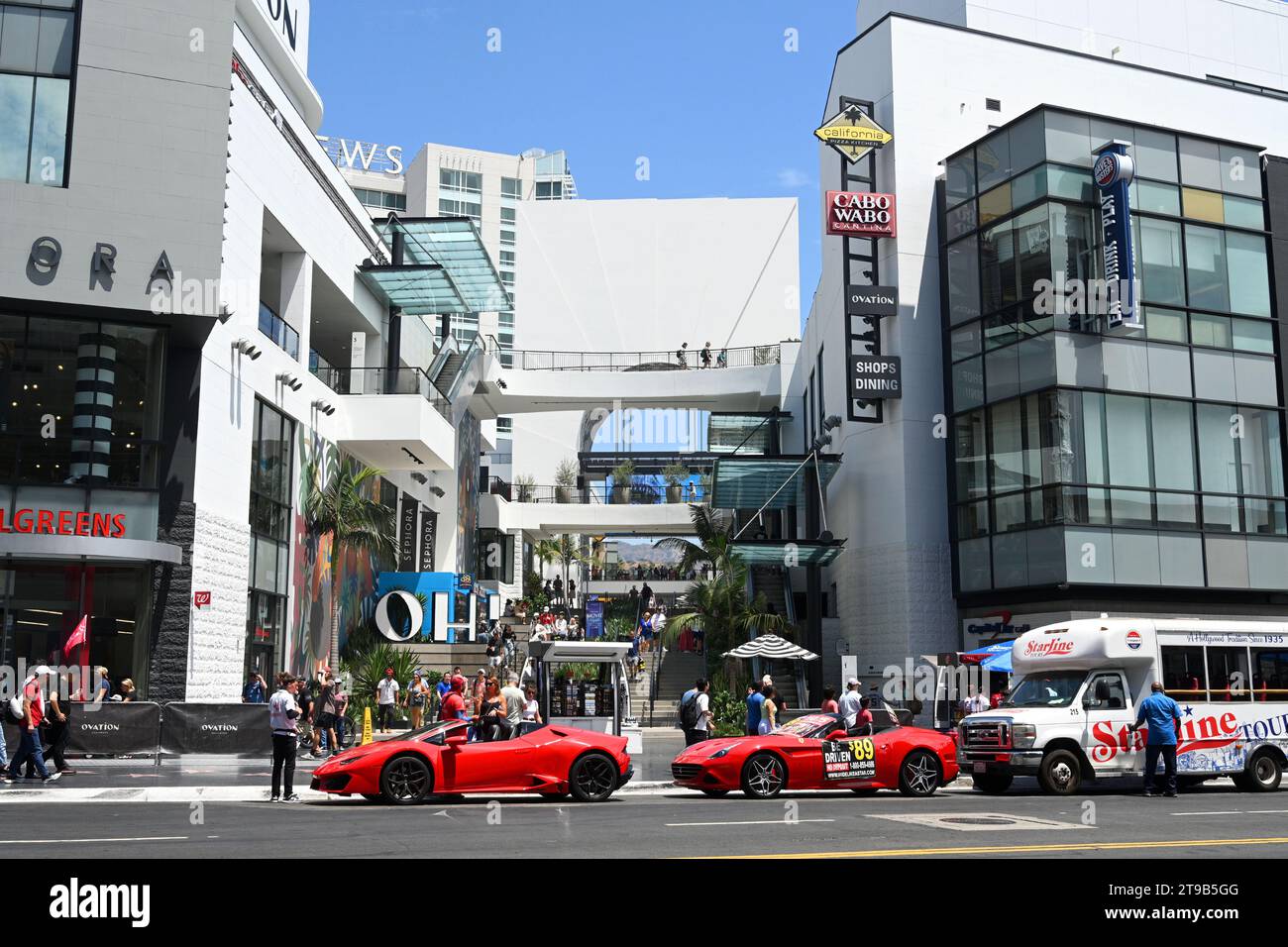 Los Angeles, California, USA - July 29, 2023: Hollywood Boulevard in Los Angeles. Stock Photo