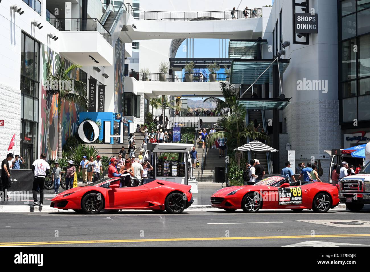 Los Angeles, California, USA - July 29, 2023: Hollywood Boulevard in Los Angeles. Stock Photo