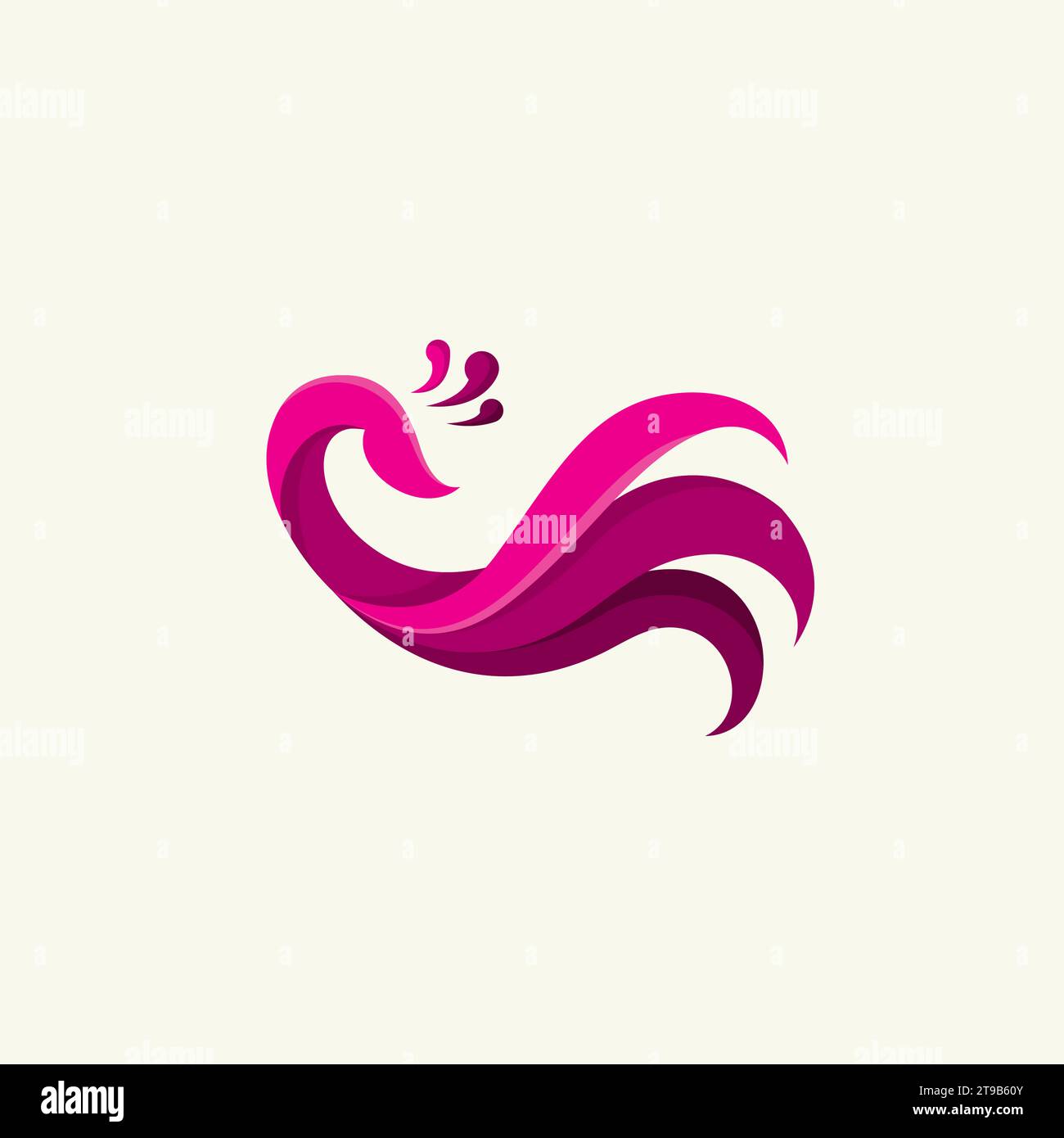 Peacock Logo design with pink color Stock Vector Image & Art - Alamy