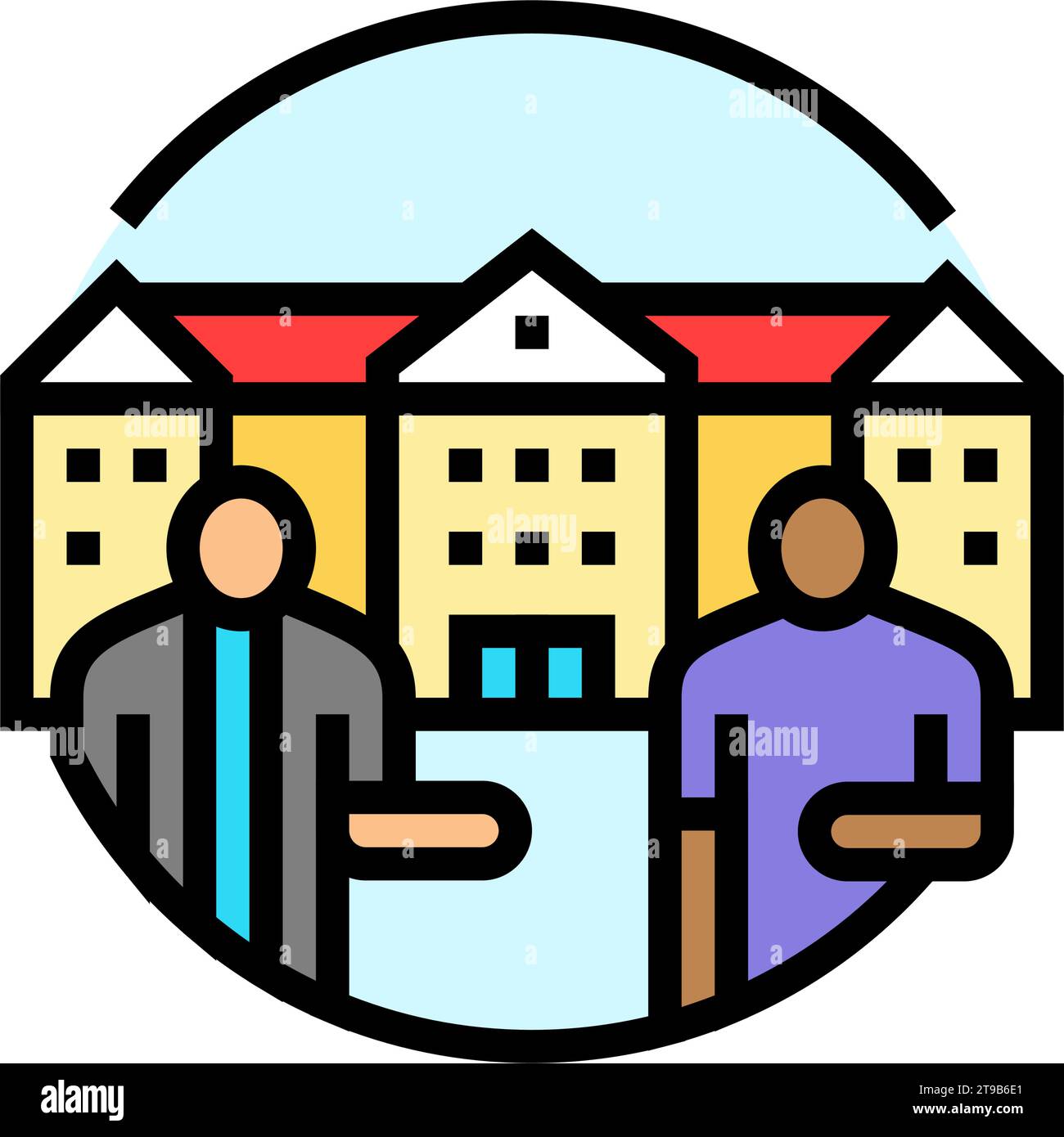 campus life college teacher color icon vector illustration Stock Vector ...