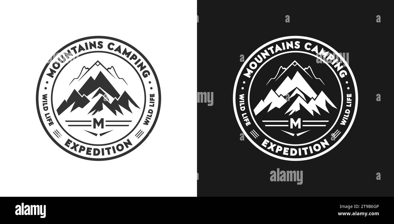 Mountains camping icon. Vector illustration Stock Vector Image & Art ...