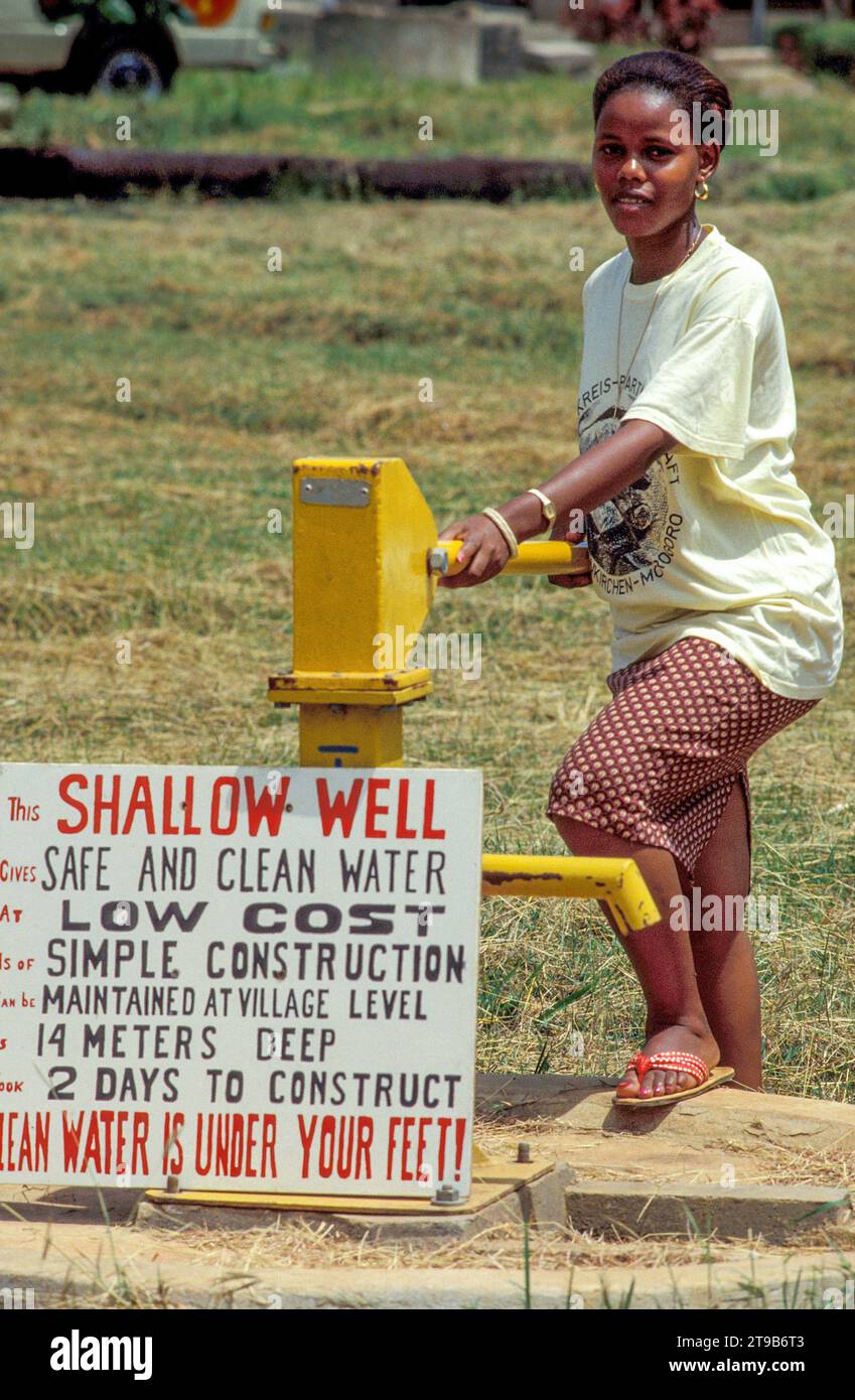 Tanzania,Morogoro. Show model of the product from a water pump factory