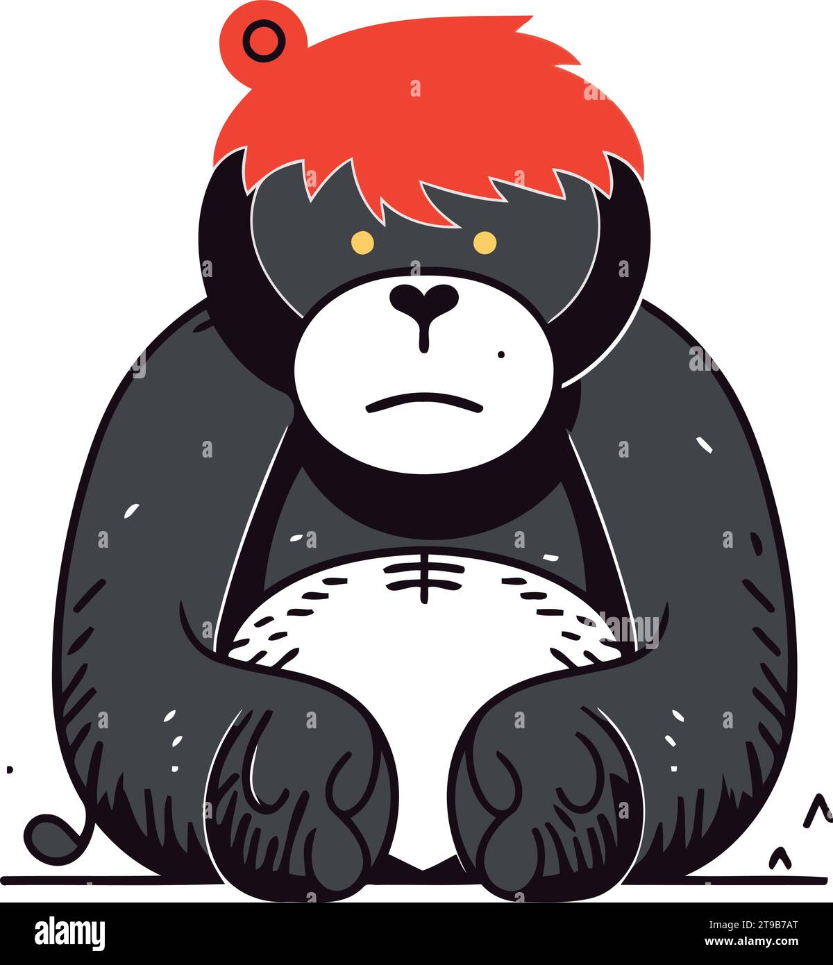 A sad gorilla Stock Vector Images - Alamy