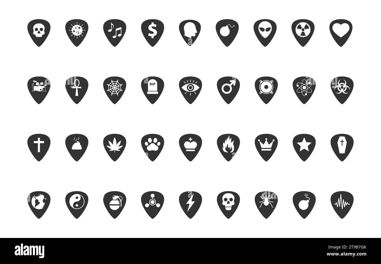 Guitar picks collection. Vector illustration Stock Vector Image & Art
