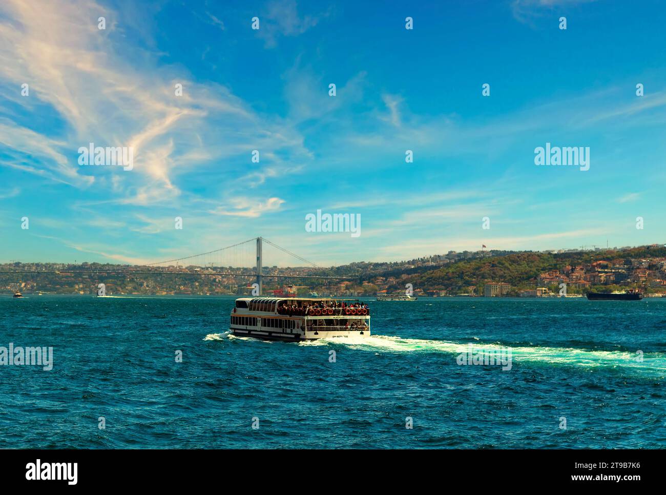 Ferry across the Bosphorus Stock Photo - Alamy