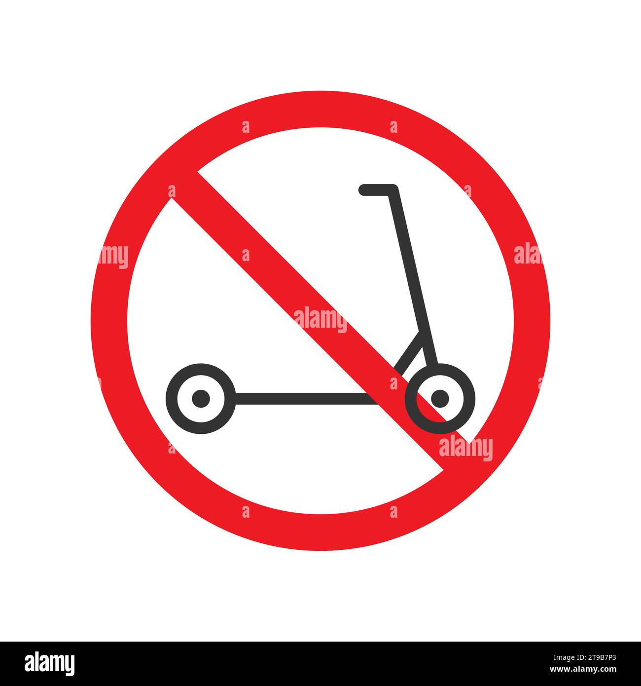 Scooter forbidden icon. Vector illustration Stock Vector