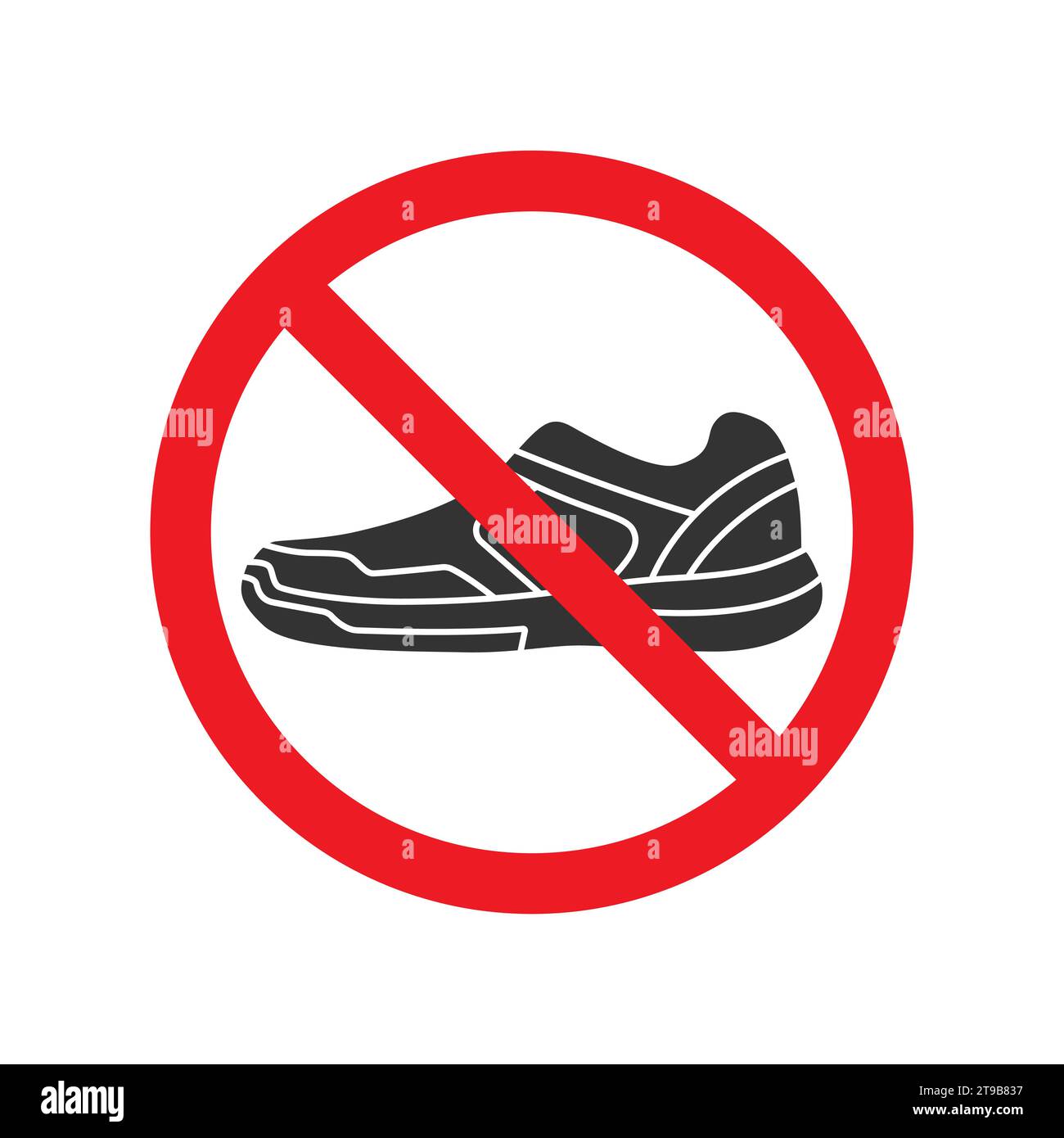 Shoes forbidden Stock Vector Images Alamy