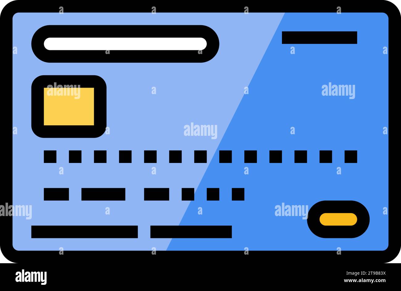 credit card front bank payment color icon vector illustration Stock ...