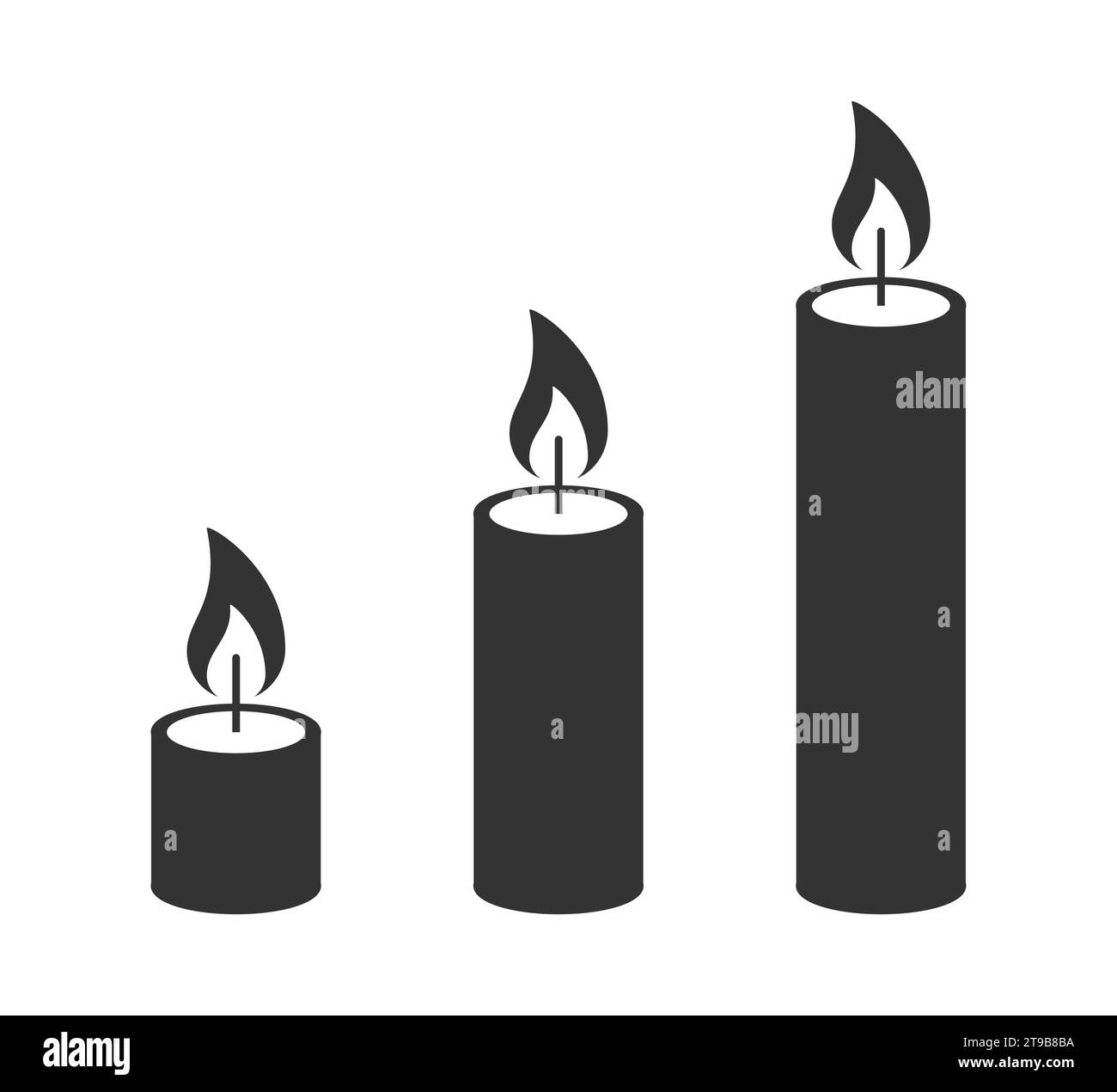 Black candle icon. Vector illustration Stock Vector Image & Art Alamy