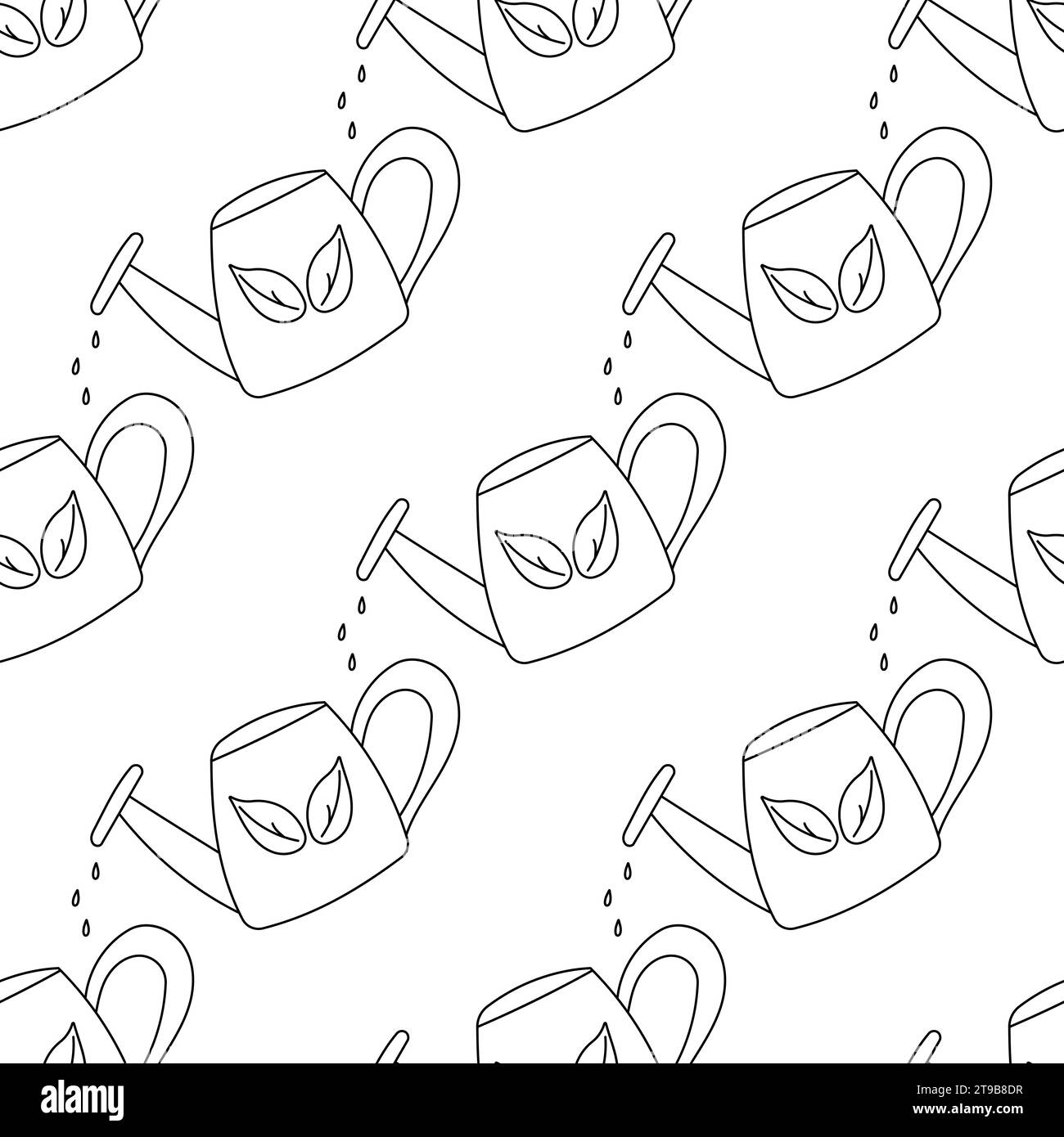 Watering can cartoon Black and White Stock Photos & Images Alamy