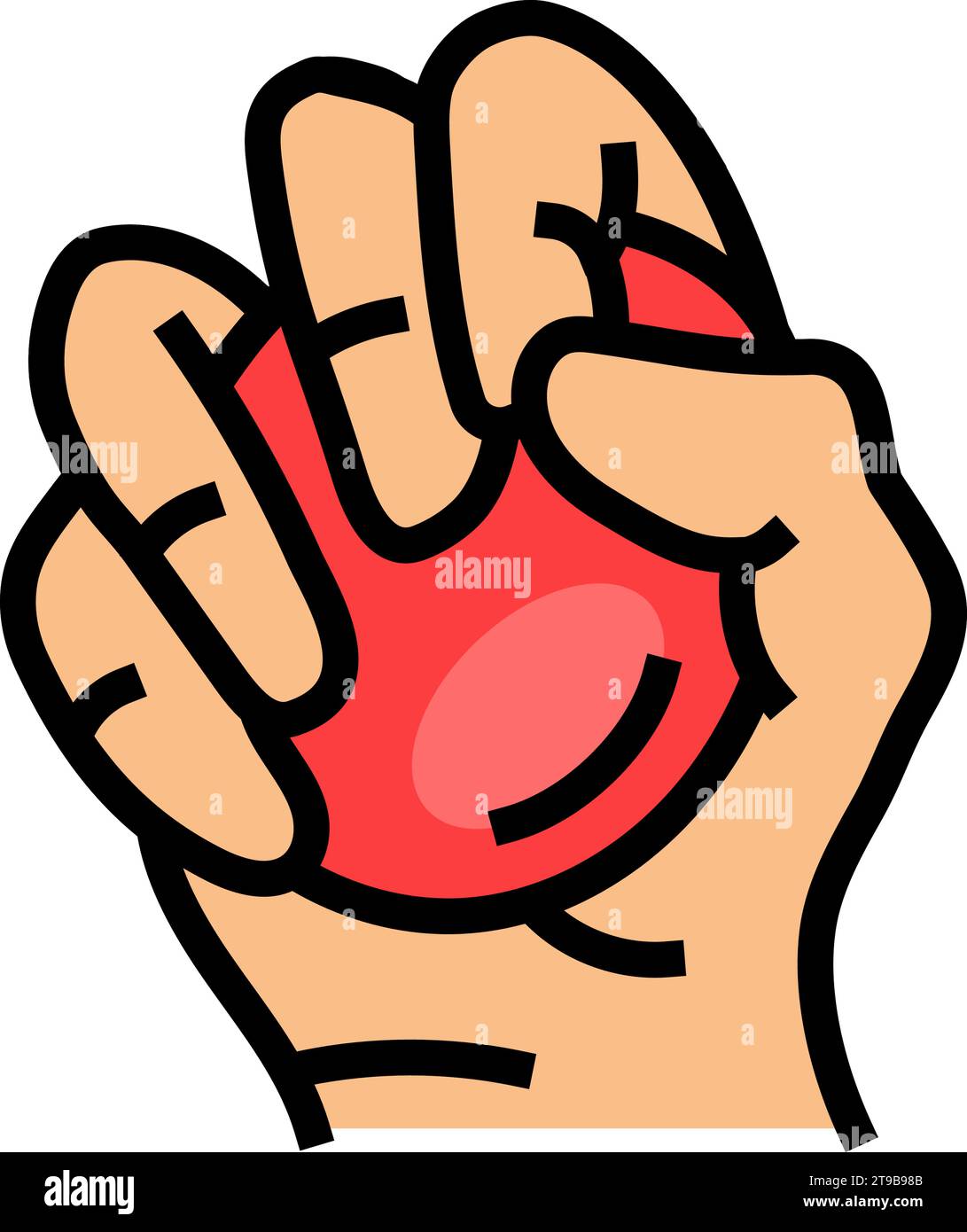 stress-ball-fidget-toy-color-icon-vector-illustration-stock-vector