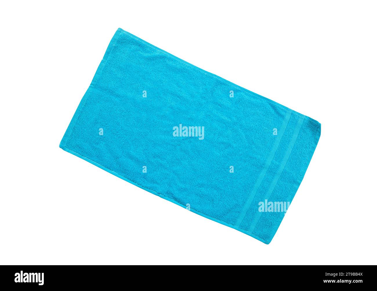 blue towel soft and clean isolated, Towel isolated on white background, blue napkin isolated